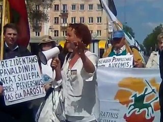 2012.05.19 Nijolė Oželytė kalba Klaipėdoje, Atgimimo aikštėje