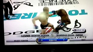 Double knockdown Rampage Jackson vs. Wanderlei Silva in UFC 3 video game