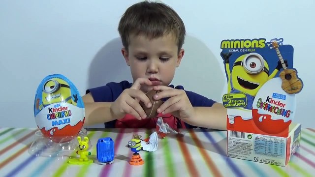Mister Max Миньоны сюрприз коробочка Киндер распаковка игрушек Minions Kinder Surprise toys