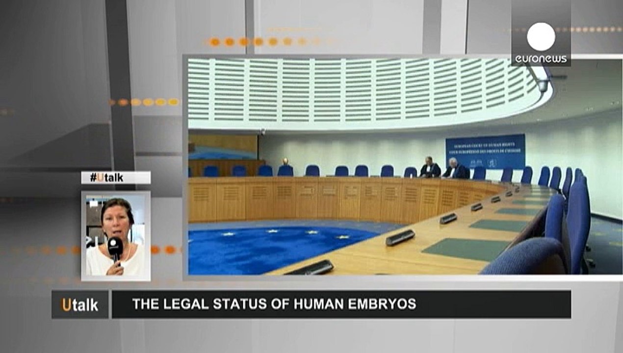 What is the legal status in Europe of human embryos?
