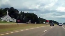 Car Speeding On the Wrong Side of the Road Crashes Into an SUV