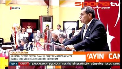 Dursun Özbek mazbata töreninde konuştu!