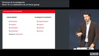 Lección: focus group, Técnicas Investigación, POLÍTICAS UNIR