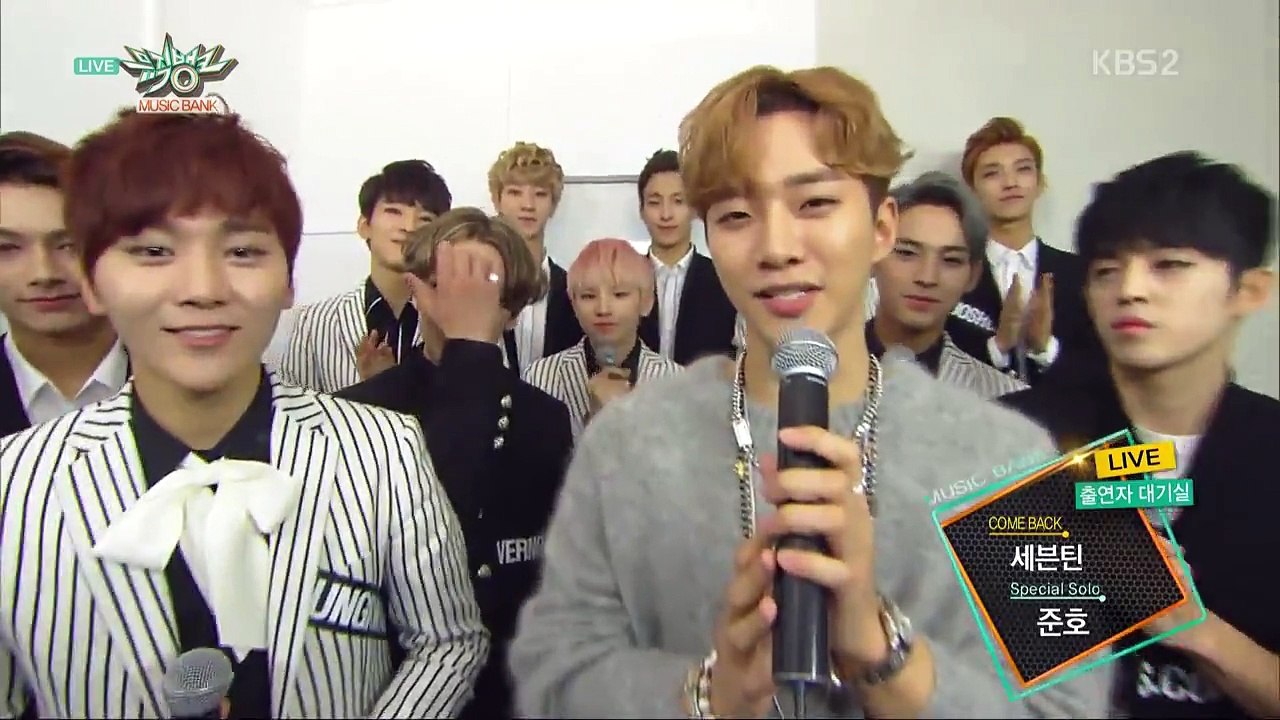 1080p 150911 MUSIC BANK SEVENTEEN & JUNHO (2PM) Interview