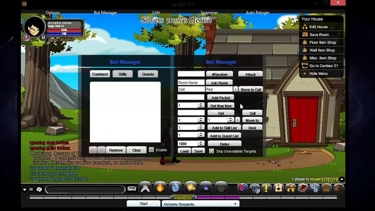 AQW - FastRaven Loss Bot by Silvers Crow [Latest 3_29_2014]