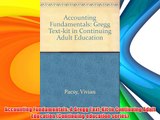 Accounting Fundamentals: A Gregg Text-Kit in Continuing Adult Education (Continuing education