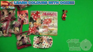 Disney Minnie Mouse Surprise Eggs Learn Sizes Big Bigger Biggest! Opening Eggs with Toys and Candy!