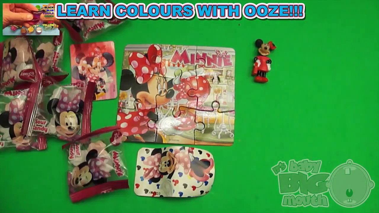 Disney Minnie Mouse Surprise Eggs Learn Sizes Big Bigger Biggest! Opening Eggs with Toys and Candy!