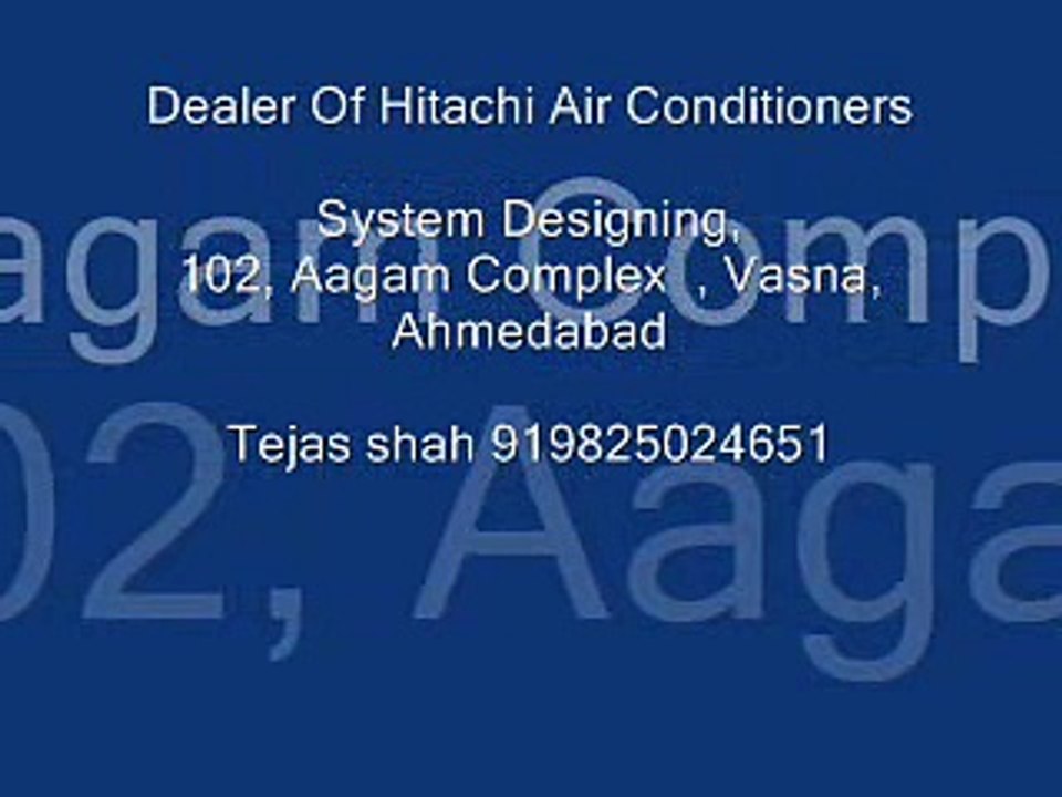 Dealer Of Hitachi Air Conditioners - 919825024651