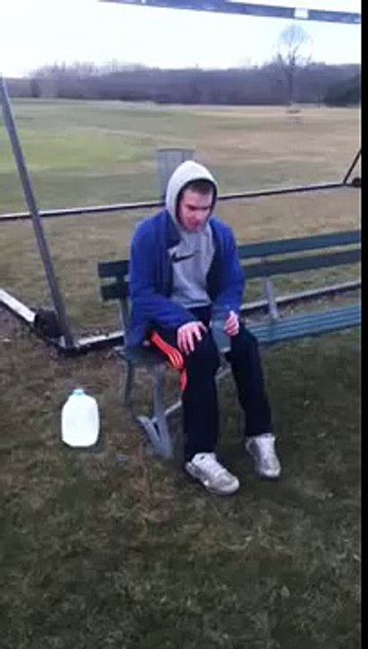 Stupid Kid Does Milk Challenge