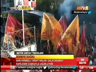 Galatasaray taraftarından müthiş uğurlama!