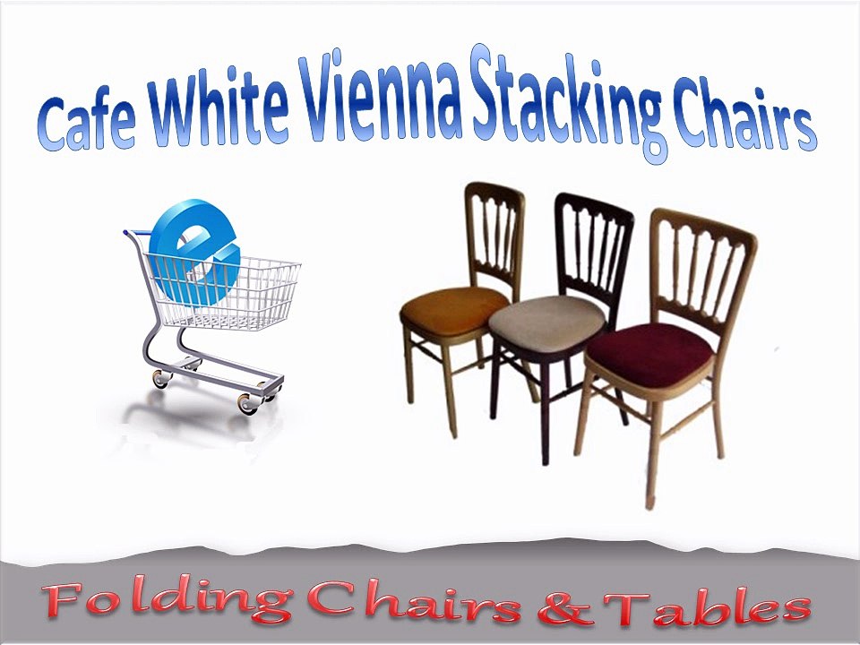 Cafe White Vienna Stacking Chairs