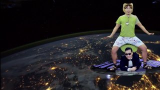 PSY - GANGNAM STYLE and Elevator Guy - in SPACE!!!