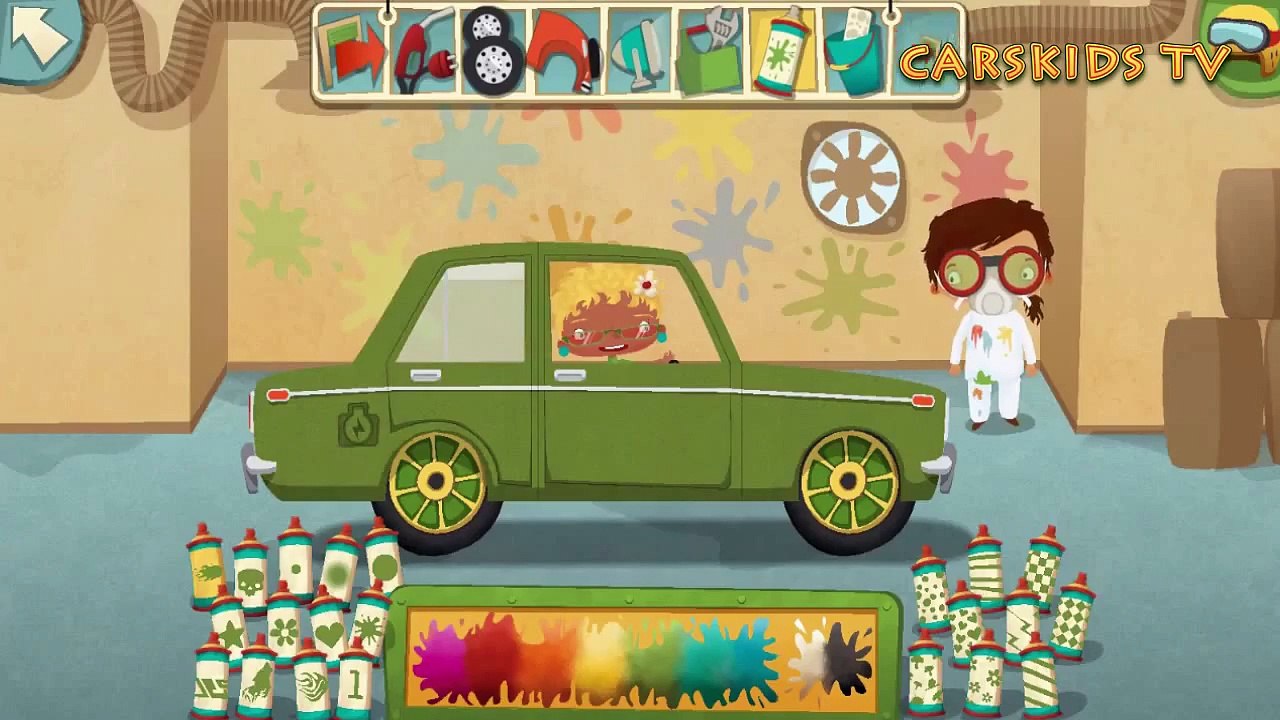 Car Garage Toy Garage  Cars  Trucks  Сartoons for kids  Game for kids