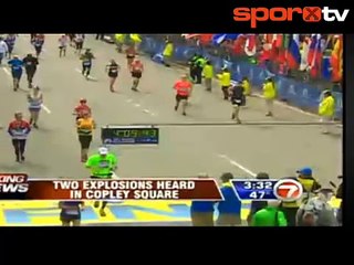 Boston Maratonu'nda bomba! | İşte patlama anı