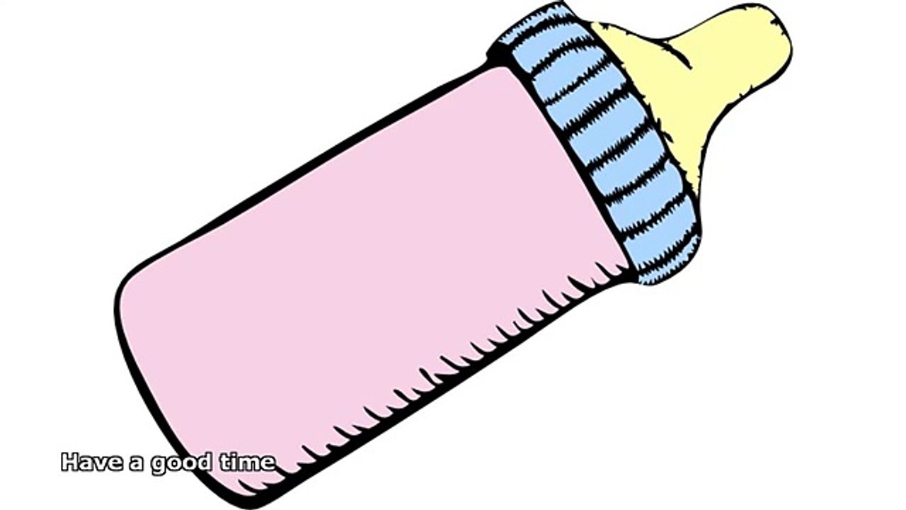 cartoon baby bottle