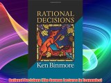 Rational Decisions (The Gorman Lectures in Economics) Download Free Books