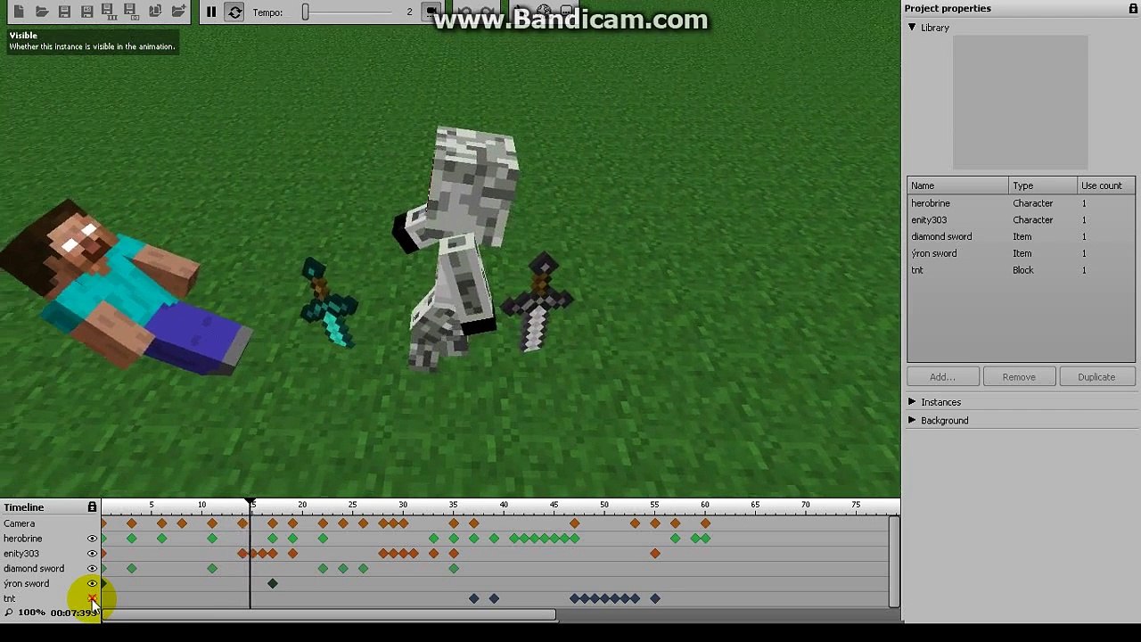 Minecraft Herobrine vs Enity 303 Fight!(Minecraft Animation)(müzikli)