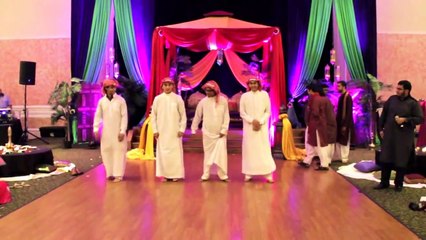 Funny Mehndi Dance - Desi vs. Arab skit! Pakistani wedding Hammad + Mehar, Part 1/3