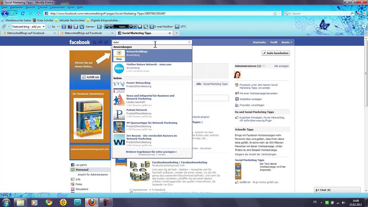 Blogartikel automatisch auf Facebook Fanpage einbinden