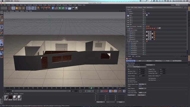 Cinema 4D Video Tutorial: House Builder Tool
