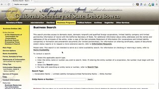 California Secretary of State Business Search