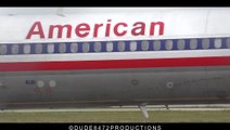 American Airlines MD-82 [N954U] Close Up Taxi and Takeoff from Calgary Airport ᴴᴰ