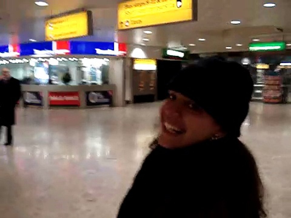 Eu chegando em Londres