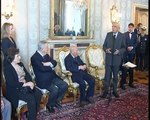 Il Presidente Napolitano alla consegna delle agende personali del Presidente  Ciampi
