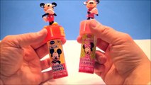 MICKEY MOUSE CLUBHOUSE STICKER STAMPER CANDY AND MINNIE MOUSE BOW-TIQUE VIDEO