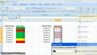 Color Coding Data in MS Excel