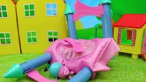 Peppa Pig s Surprise Birthday Party Daddy Pig Breaks The Bounce House & Cake Fail by DisneyCarToys