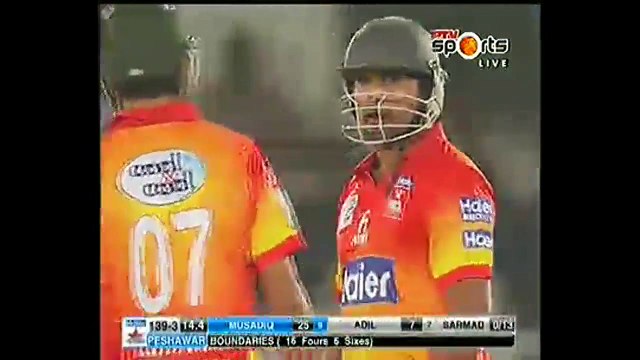 Musadiq Ahmed's match winning 57 runs off 18 balls last night against Islamabad.