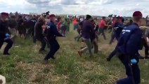 Petra Laszlo la caméraman hongroise fait des croche-pied aux migrant