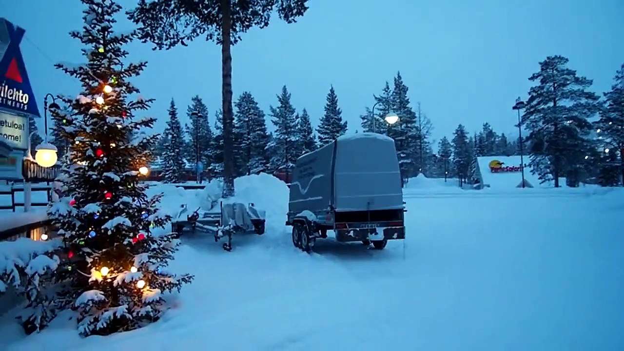 Levilehto apartments / Chalets Levi Lapland - View To Road Dec 2009