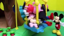 Mickey Mouse with Frozen Anna Peppa Pig Batman Duplo Lego Spiderman in Peter Rabbit Treehouse