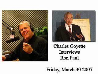 Ron Paul Interviewed By Charles Goyette Pt #1