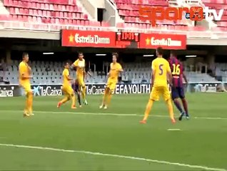 Barcelona'nın gençleri Şampiyonlar Ligi'nde şov yaptı!