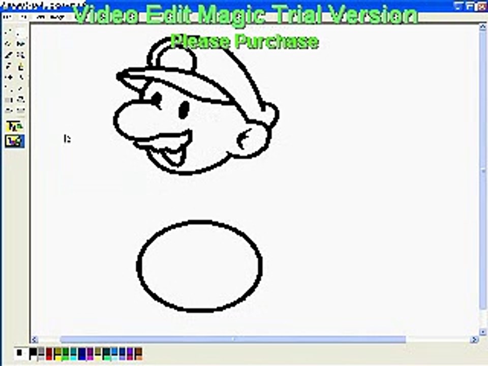 Speed painting of mario in MS paint
