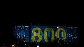 Cambridge 800th Anniversary celebrations light show!!! 17th/Jan/2009