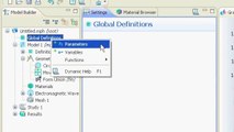 (06) Global Parameters - COMSOL 4.2 Tutorial