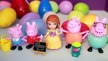 play doh&eggs Peppa Pig Surprise Eggs Play Doh Olaf Frozen Disney Cars Shopkins Playdough Toys Spide