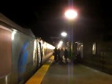 Amtrak Acela Express and an MBTA Commuter Rail Train Departing Back Bay Station