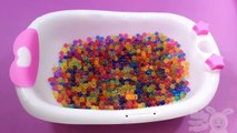 Hidden Surprise Toys Party! Mini Orbeez Bath with lot of Colours! Part 2