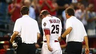 Broken Arrow's Archie Bradley exits game after getting hit in face by line drive