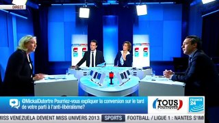 Marine Le Pen FN invitée «Tous politiques» avec France Inter, France 24 et Le Parisien
