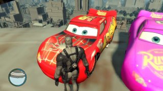 Disney Pixar Cars Lightning McQueen Grey Deadpool and Spiderman cars