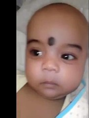 cute baby crying when mom fight