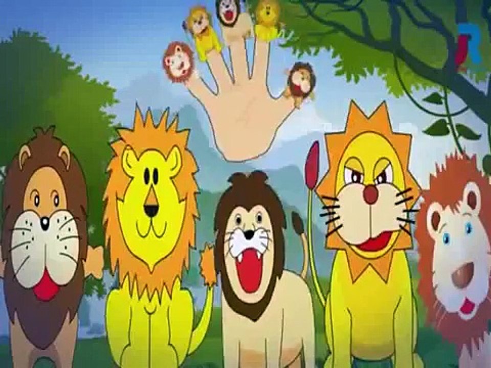LION Finger Family Cartoon Animation Nursery Rhymes For Children