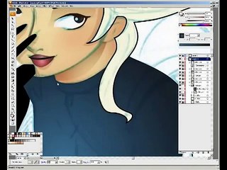 Rendering a spacegirl in Illustrator